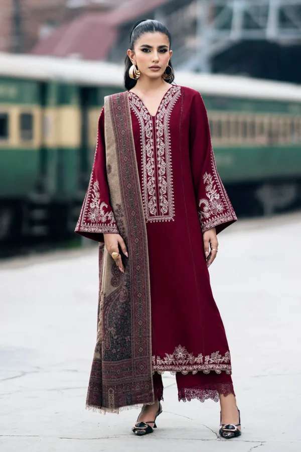 KN1108-Jazmin 3PC Dhanak Embroidered Suit
