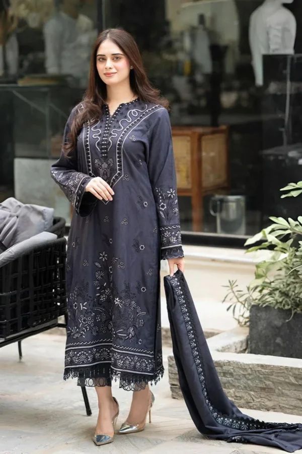 Winter 3PC Dhanak Embroidered Suit