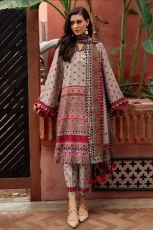 KN1213 Winter 3PC Dhanak ALL OVER Printed Suit