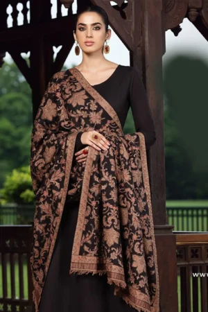 KN880-WINTER Dhanak Suit with Heavy Embroidered Dhanak Shawl